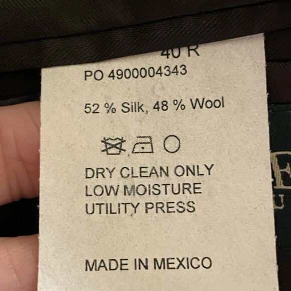 LAUREN RALPH LAUREN Men’s Gray/Blue/Brown Plaid Silk/Wool Blend Sportcoat 40R - Picture 6 of 7